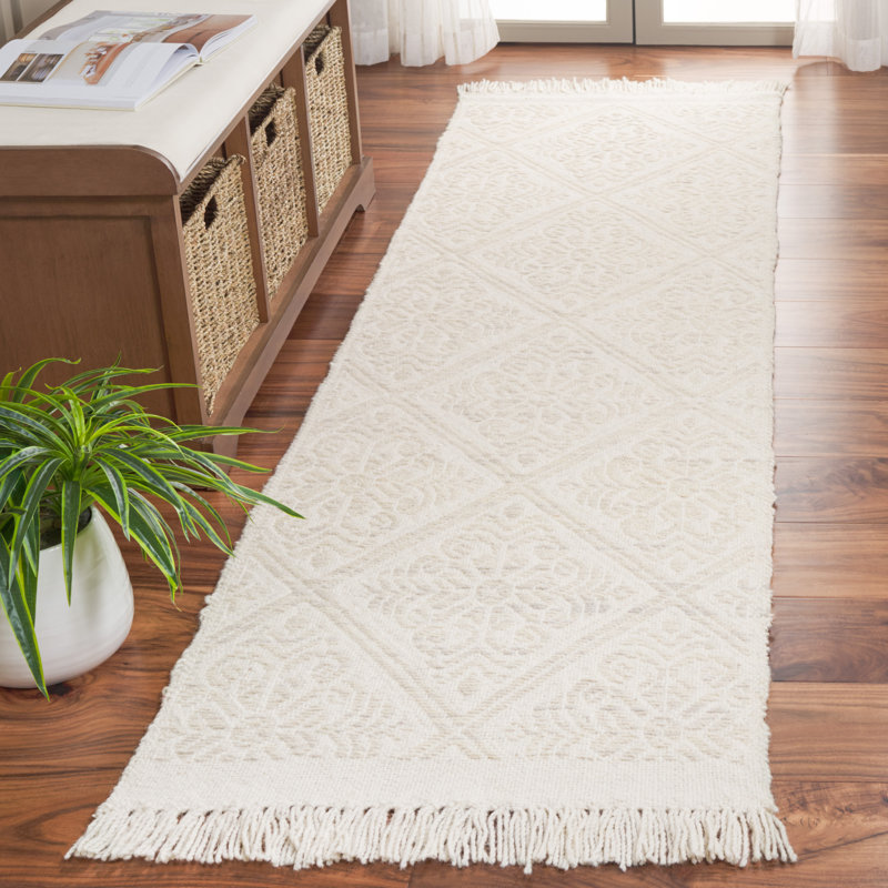 Kornelia Hand Woven Wool Geometric Rug, Runner 2'3" x 8'