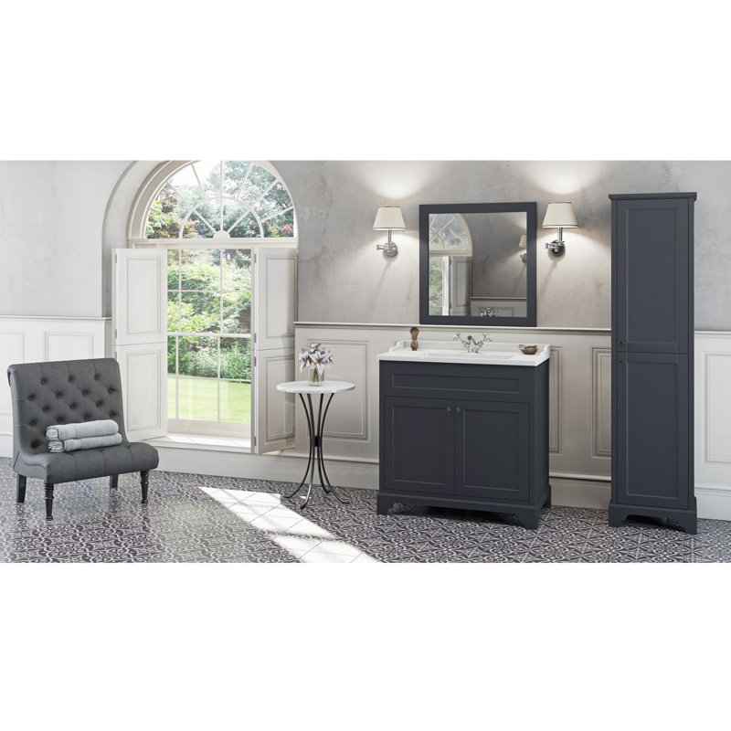 Croft 810mm Single Bathroom Vanity with Basin, Grey