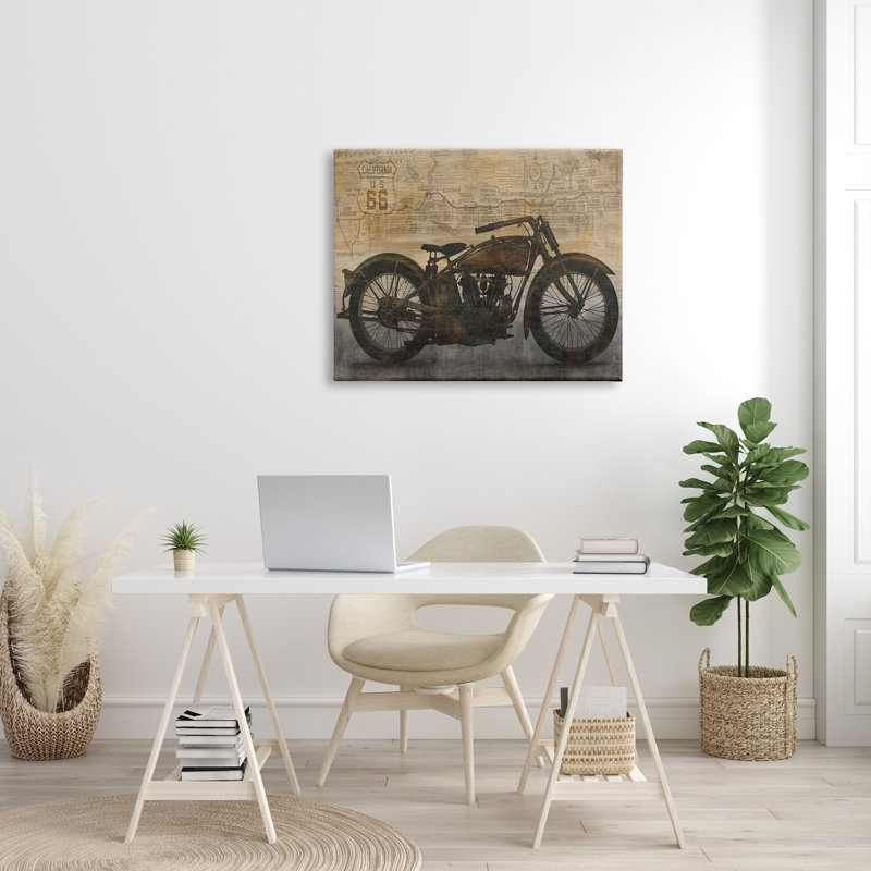 "Williston Forge", art rétro sur toile flottante encadrée par Dylan Matthews, H 30 po x l 40 po x P 1,5 po
