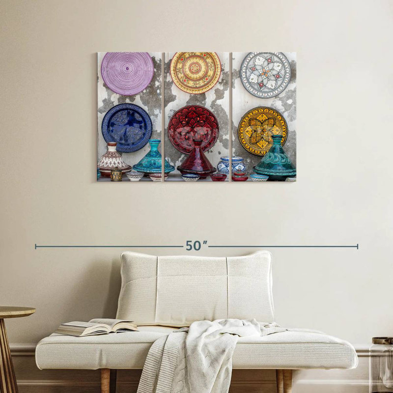 Assiettes marocaines décoratives Senne, H 36 po x l 57 po