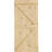 Flush Solid and Manufactured Wood Unfinished K-Bar Solid Core Pine Interior Barn Door-46490222