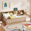 Lit en bois simple TG avec armoires de rangement et ports USB, brun-1001290413