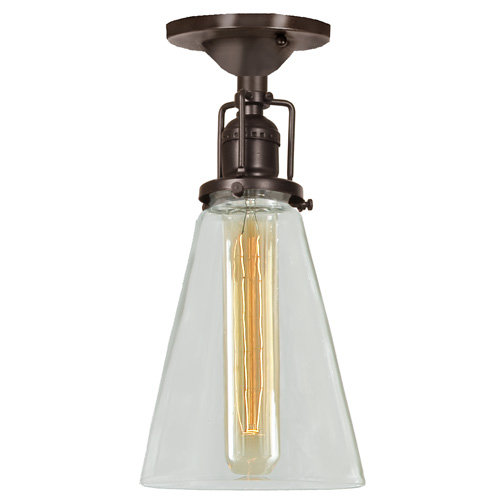 Shumway Glass Semi Flush Mount, Oil Rubbed Bronze