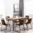 Aryven Industrial 7-Piece Dining Set, Antique Brown-900380946