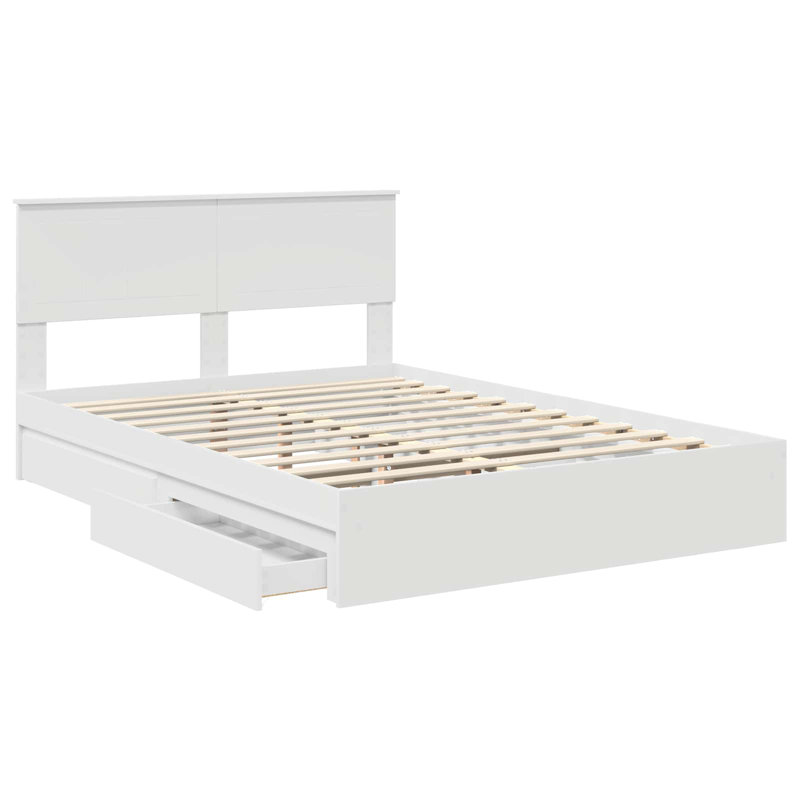 Bed, 140 x 190cm, White