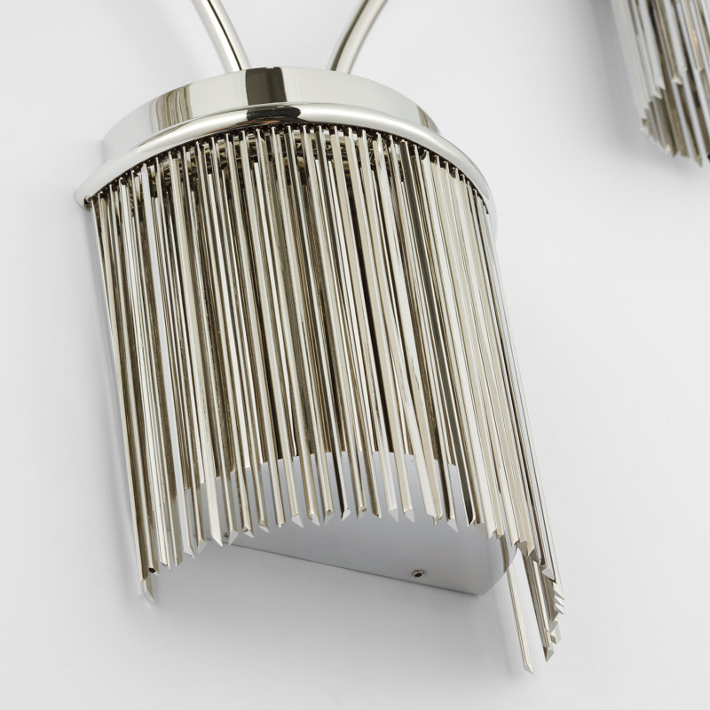 Sutton Double Sconce, Polished Nickel