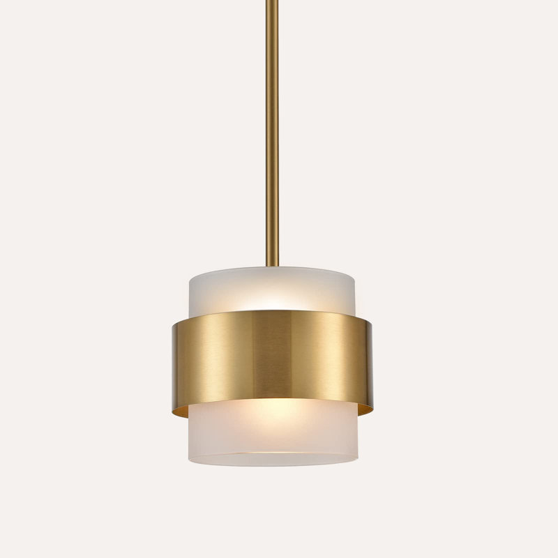 Luminaire suspendu en verre laiton, Gelé