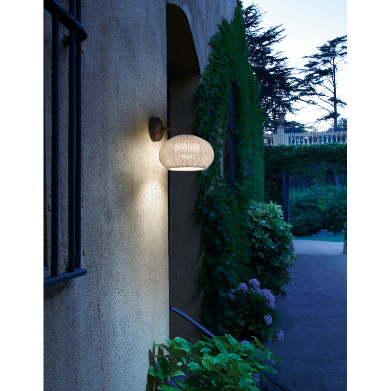 Garota LED Outdoor Armed Sconce, Graphite Brown