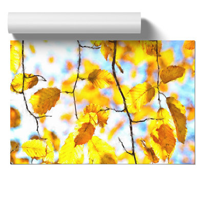 Autumn Leaves Painting - Frameless Print