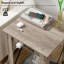 Ensemble de tables de bout carrées de 23,6 po avec station de charge Holderman