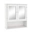 Armoire de salle de bain murale avec portes et tablettes à miroir Doule