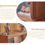 Vitrines en bois massif brun noisette