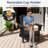 All-Weather HDPE Folding Adirondack Chair Outdoor Patio Fire Pit Chair with Cup Holder-23216434