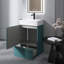 Meuble-lavabo autoportant moderne rayé 20 po avec lavabo en céramique