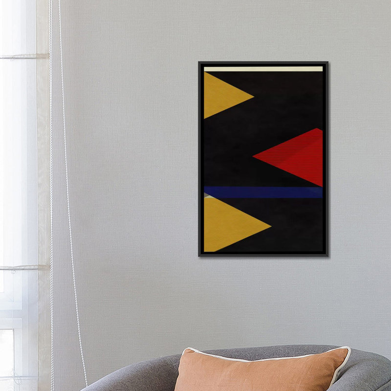 Albree Modern Marker, impression sur toile, H 26 po x l 18 po x P 1,5 po, Toile avec cadre noir, Pas de tapis