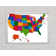 States Of America 4 - Single Picture Frame Art Prints on Canvas
