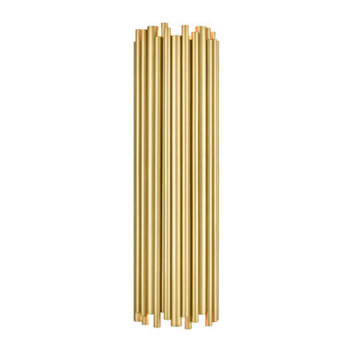 Cathedral Brass Flush Mounted Sconce