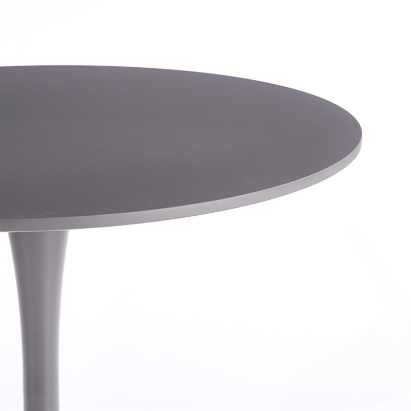 31.5" Grey Colour Top Tulip Table Mid-Century Dining Table For 2-4 People With Round Mdf Table Top, Pedestal Dining Table, End Table Leisure Coffee Table