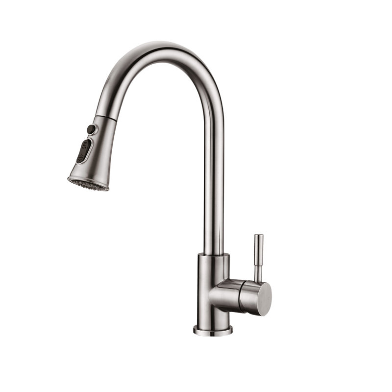 MAXWELL Hesser Pull Down Kitchen Faucet, Brushed Nickel