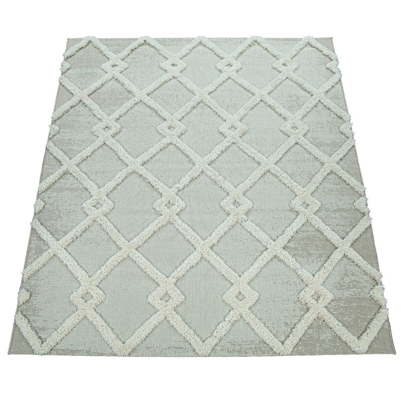 Wightman Geometric Shag Indoor / Outdoor Area Rug, Rectangle 80 x 150cm