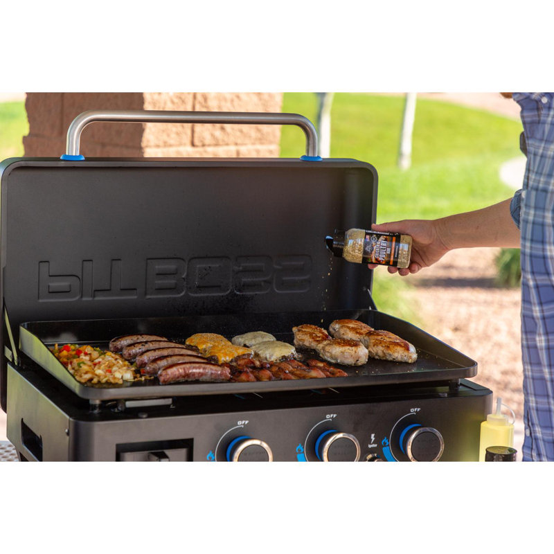 Pit Boss Black 3-Burner Portable Gas Griddle with Ceramic Surface