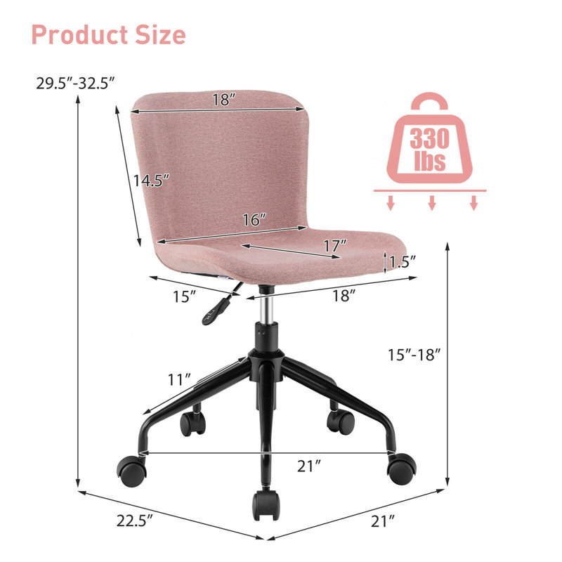 Chaise de travail, Rose