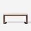 Banc rembourré moderne avec banc intérieur de 48 pouces pour hall d'entrée, couloir, salon, salle à manger, chambre à coucher, moderne et décoratif - blanc, crème-743763617