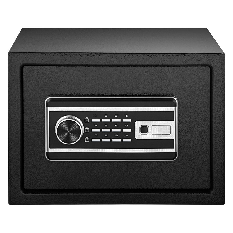 0.8 Cu. Ft. Steel Safe Box with Fingerprint Scanner, Digital Keypad, and Dual Keys for Home or Office Security
