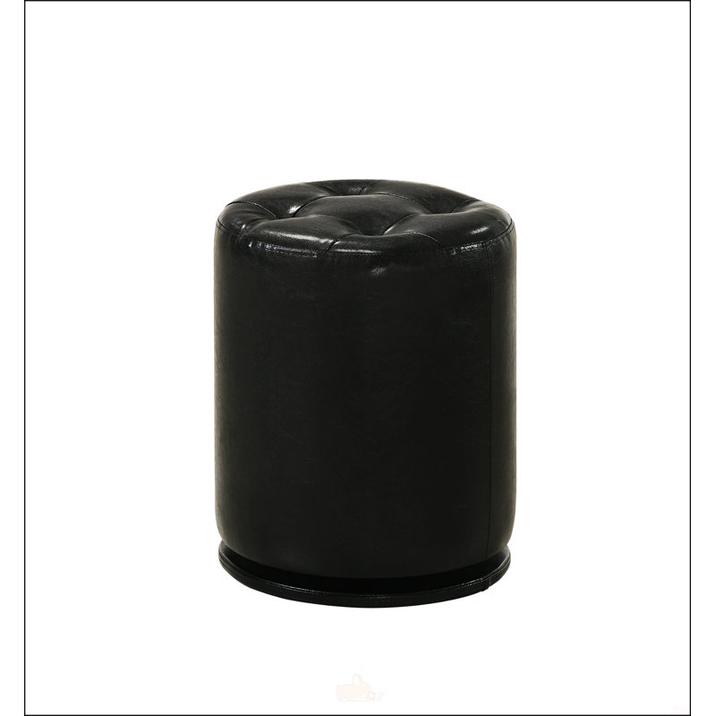 Tabouret de coiffeuse pivotant rembourré Glam, Noir