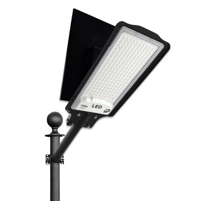 Solar Street Light Outdoor, 120 LED Dusk To Dawn Security Light With 8000Mah Battery, IP65 Waterproof Solar Powered Light For Yard, Garden, Porch, Pathway, And Driveway
