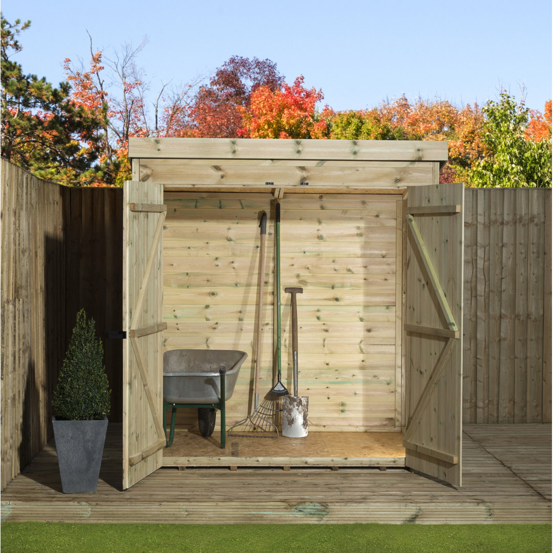 6 Ft. W x 6 Ft. D Shiplap Pent Wooden Shed