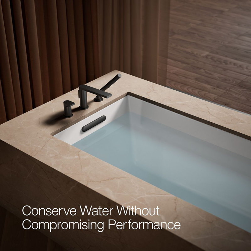Composed Deck-Mount Bath Faucet With Handshower, Matte Black