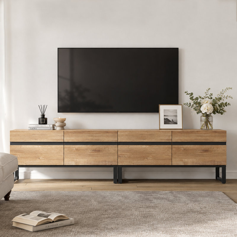 Crédence de rangement l 70,9 po Aadam, Bois de chêne