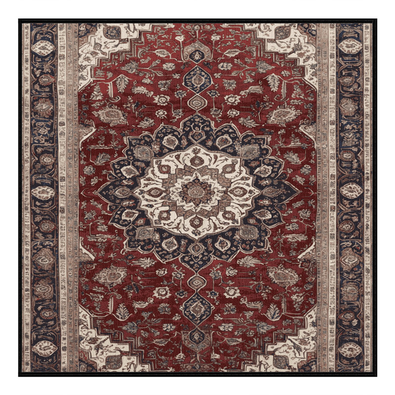 Tapis brun lavable à la machine, Carré 4 pi