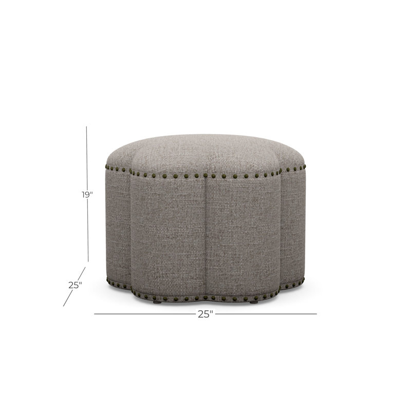 Kate 25" Ottoman, Zane 354222, Antique Brass
