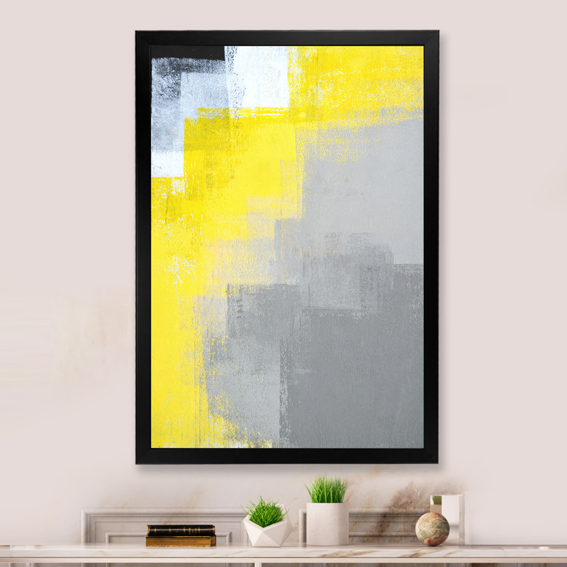 Abstrait, univers - peinture, Cadre photo noir, H 20 po x l 12 po