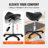 Adjustable Height Ergonomic Active Stool with Removable Casters/Wheels