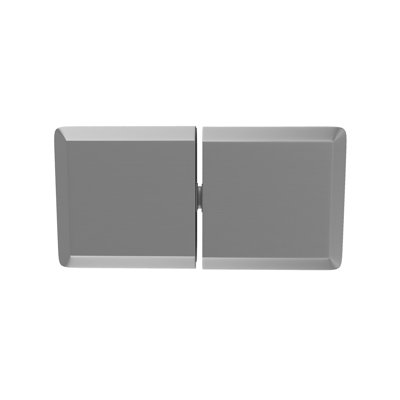 Beveled Edges Glass To Glass Operable Transom Clip 180 Degrees Satin Chrome Finish