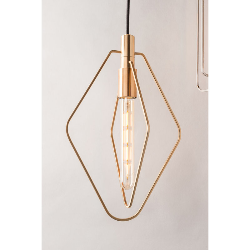 Masonville 1 Light Mini Pendant, Aged Brass