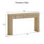 Console moderne à pieds courbés, table d'appoint autoportante pour le couloir, bois naturel-129505261-129505266-129505264
