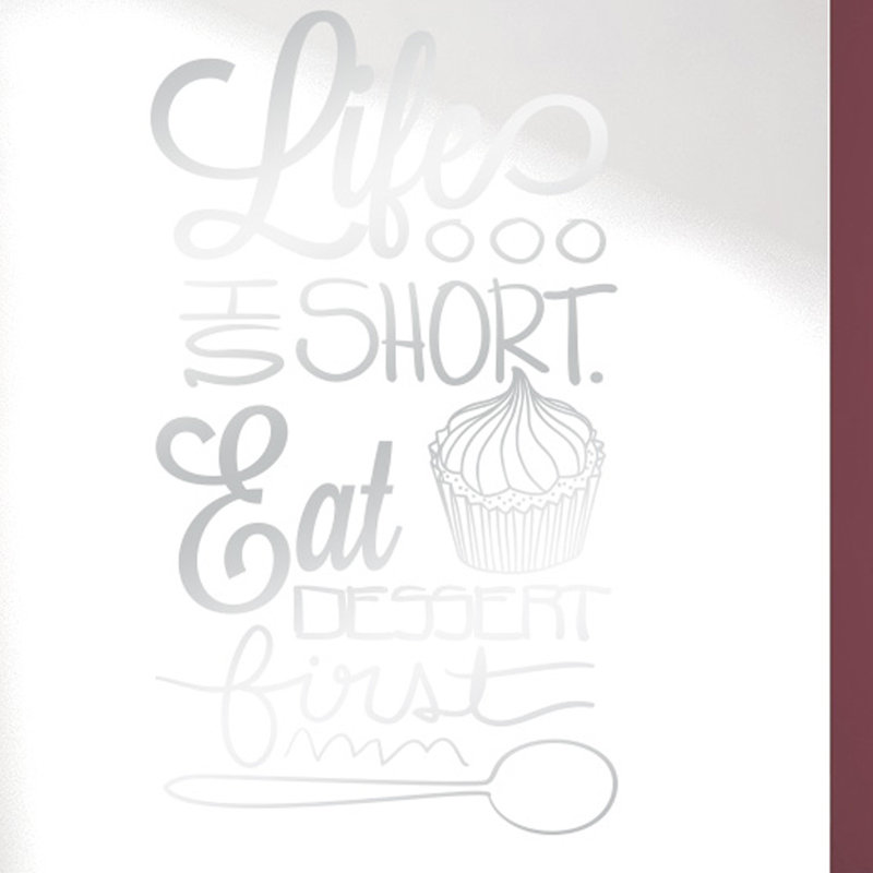 Wall Decal, Shiny Silver, Large