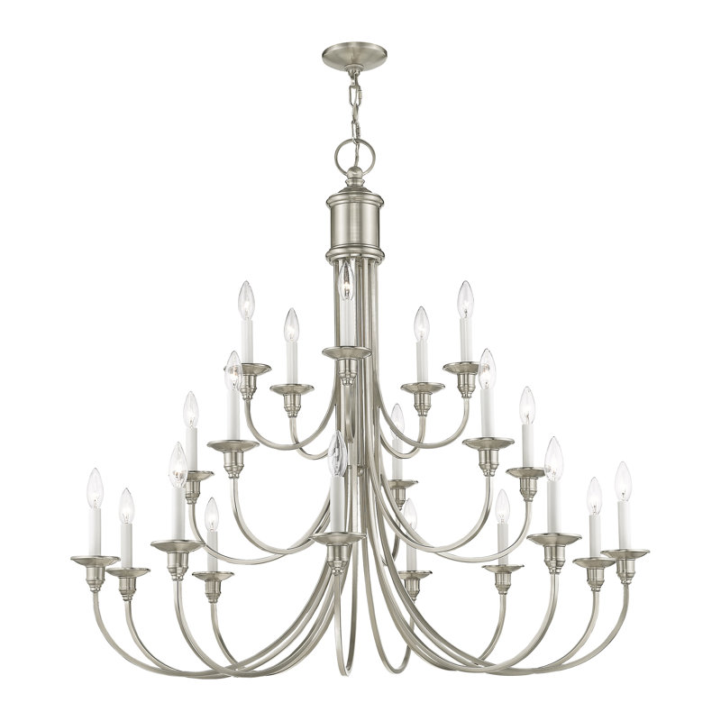 Eron 20 - Light Dimmable Chandelier, Brushed Nickel