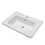 28" X 19" White Rectangular Single Vanity Top With 1 Faucet Hole And Overflow(Sink Only)