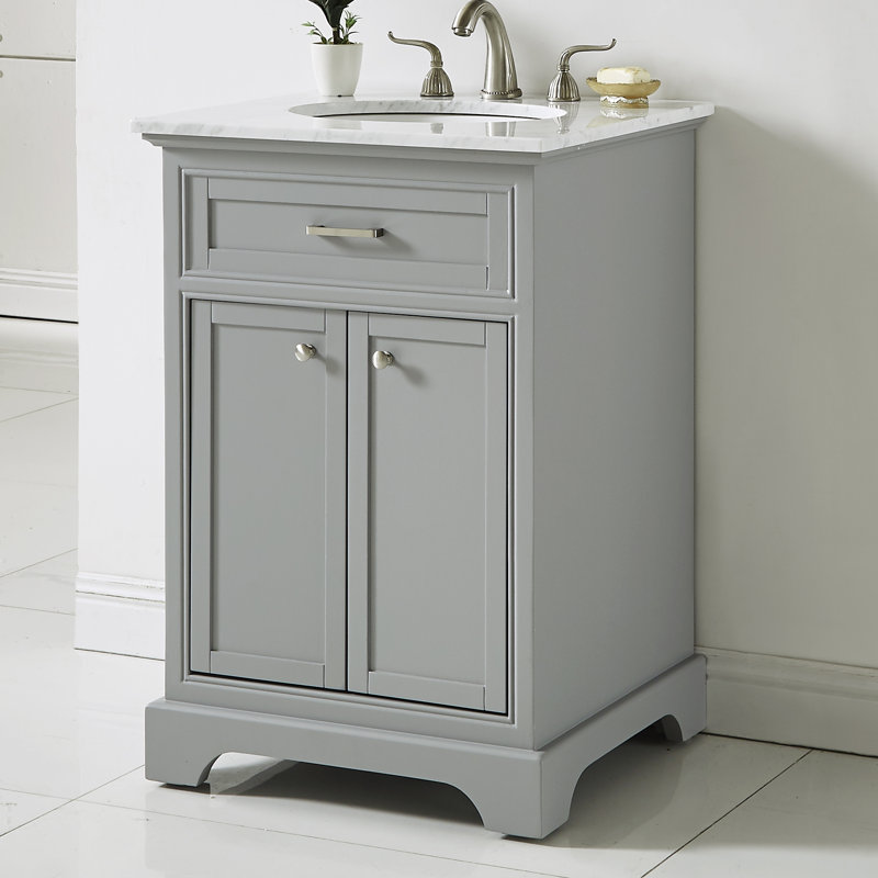 Ensemble de meuble-lavabo simple 24 po Hermes, Gris clair