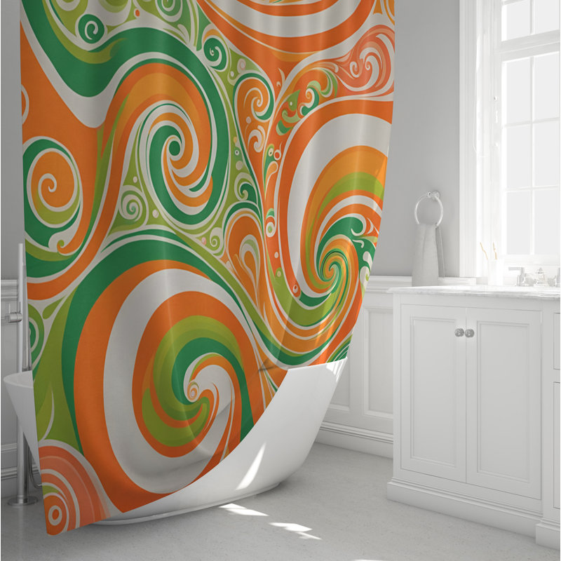 Rideau de douche abstrait Dezmyn, H 93 po x l 70 po