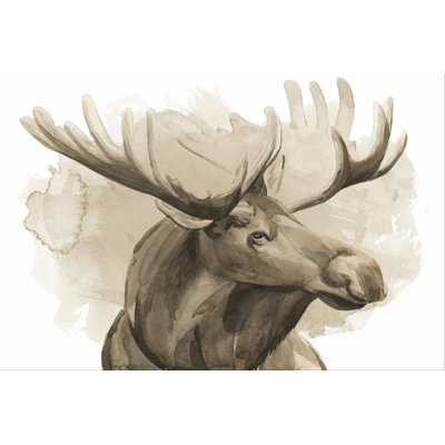 Bull Moose I by Grace Popp - No Frame Painting on Canvas