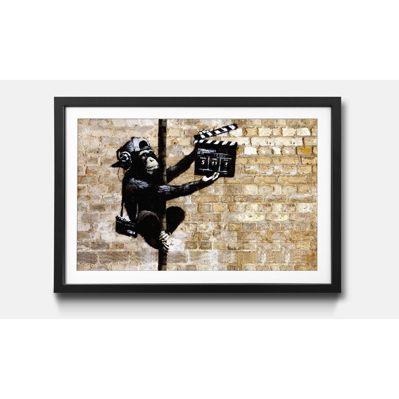 Streetart No.13 by Banksy - Single Picture Frame Print, 44cm H x 64cm W x 2.2cm D