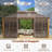 16 Ft. W X 12 Ft. D Outdoor Hardtop Sunroom Gazebo – Fully Enclosed Aluminum Solarium with Wood Grain Finish, Sliding Doors & Slideable PE Screen Windows, and Galvanized Steel Double Roof for Patio, Deck & Hot Tub