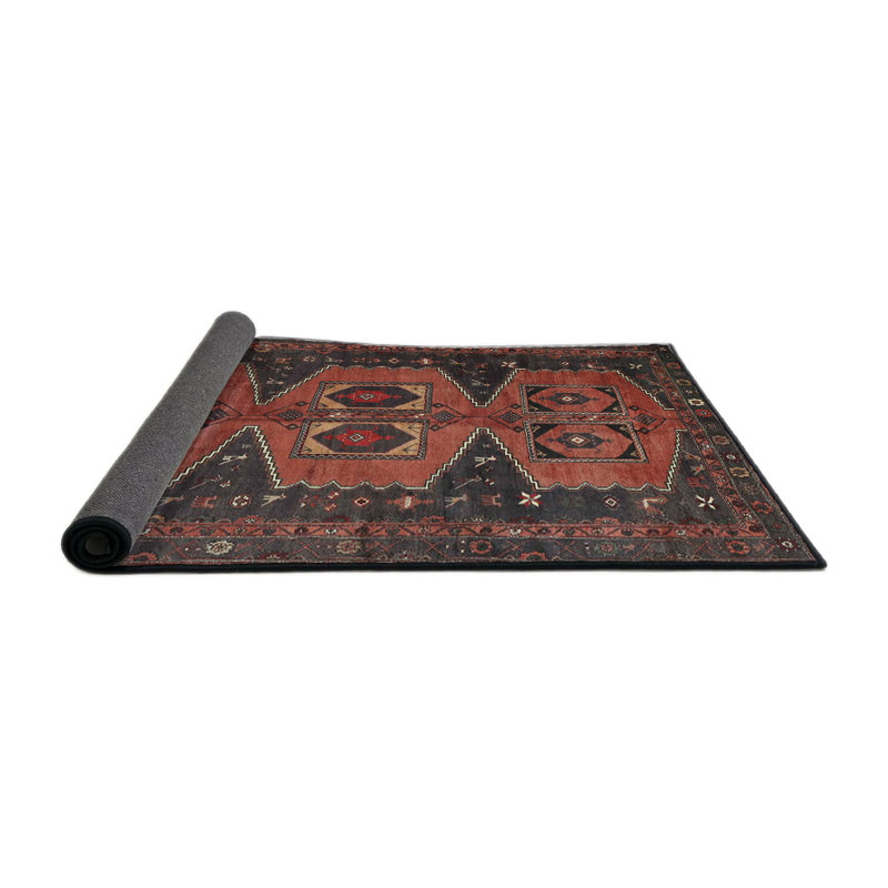 Tapis bleu/rouge traditionnel Bonparker, Rond 4 pi