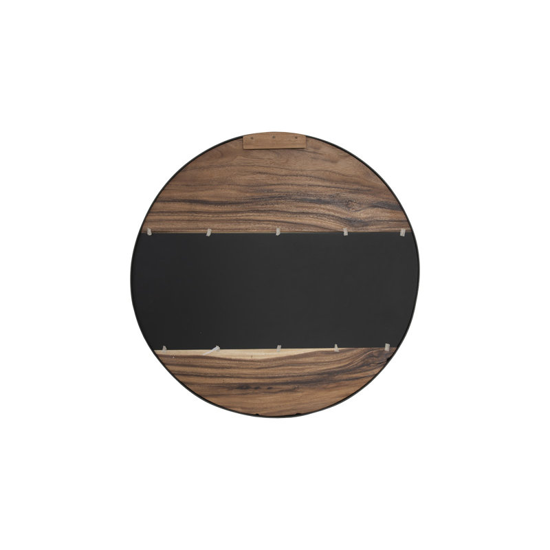 River Mirror, Natural, Round